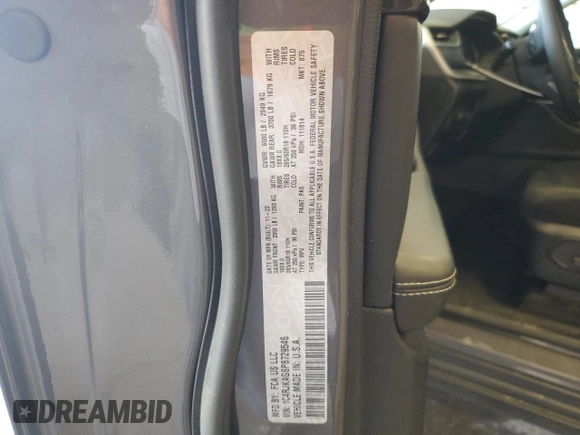 2023 Jeep Grand Cherokee Laredo z VIN 1C4RJKAG6P8729546, wystawiony jako Copart lot #57813475 z przebiegiem 36 429 mil mil oraz Szkoda całkowita • Salvage title. Historia ofert i sprzedaży dostępna na DreamBid. Obrazek 13.