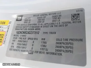 2016 Chevrolet Silverado 1500 Work Truck with VIN 1GCNCNEC3GZ377912, listed as a IAAI auction lot 40756524 with 178,304 mi miles. Bid and sale history available at carsss.com. Image 9.