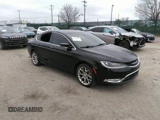 2015 Chrysler 200 C with VIN 1C3CCCEG5FN601710, listed as a IAAI auction lot 39239832 with 159,022 mi miles. Bid and sale history available at carsss.com. Image 1.