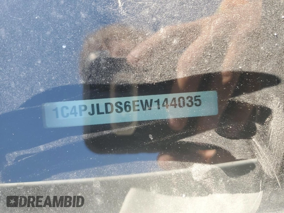 2014 Jeep Cherokee Limited with VIN 1C4PJLDS6EW144035, listed as a Copart auction lot 48463635 with 0 mi miles and Salvage Title. Bid and sale history available at carsss.com. Image 13.