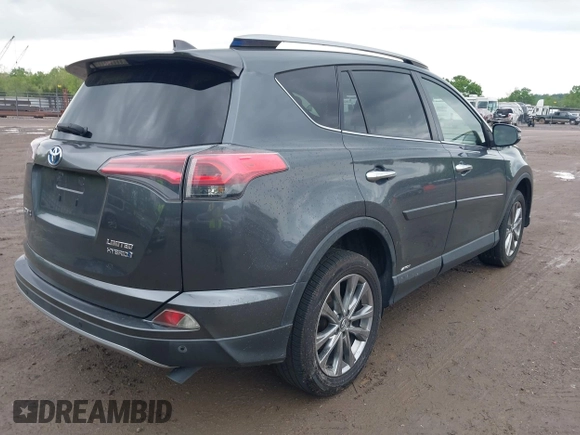 2017 Toyota RAV4 Hybrid Limited with VIN JTMDJREV8HD144858, listed as a IAAI auction lot 42092847 with 135,046 mi miles. Bid and sale history available at carsss.com. Image 4.