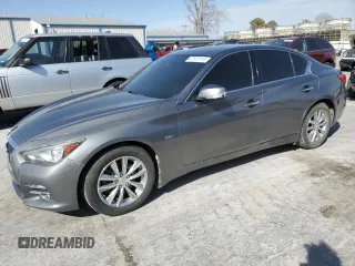 2017 Infiniti Q50 3.0t Premium with VIN JN1EV7ARXHM830571, listed as a Copart auction lot 83616824 with 83,430 mi miles and Salvage Title. Bid and sale history available at carsss.com. Image 1.