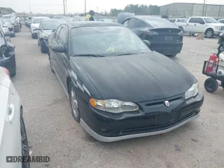 2004 Chevrolet Monte Carlo SS Supercharged with VIN 2G1WZ151949382833, listed as a IAAI auction lot 41743904 with 54,863 mi miles. Bid and sale history available at carsss.com. Image 1.