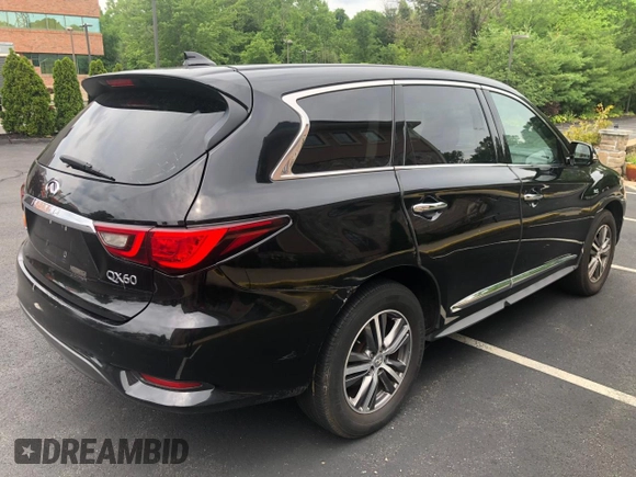 2019 Infiniti QX60 Pure z VIN 5N1DL0MM6KC565937, wystawiony jako Copart lot #63652215 z przebiegiem 198 392 mil mil oraz Czysty tytuł • Clean title. Historia ofert i sprzedaży dostępna na DreamBid. Obrazek 3.