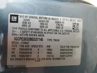 2011 Chevrolet Silverado 1500 LT with VIN 3GCPCSE03BG327145, listed as a Copart auction lot 44756035 with 226,378 mi miles and Salvage Title. Bid and sale history available at DreamBid. Image 12.