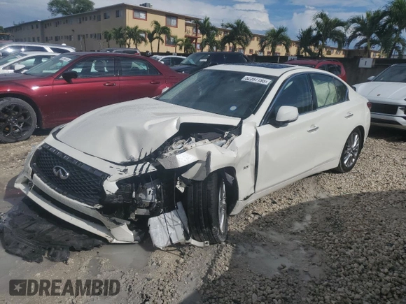 2019 Infiniti Q50 3.0t LUXE with VIN JN1EV7AP4KM518719, listed as a Copart auction lot 52397195 with 84,986 mi miles and Non Repairable. Bid and sale history available at carsss.com. Image 1.