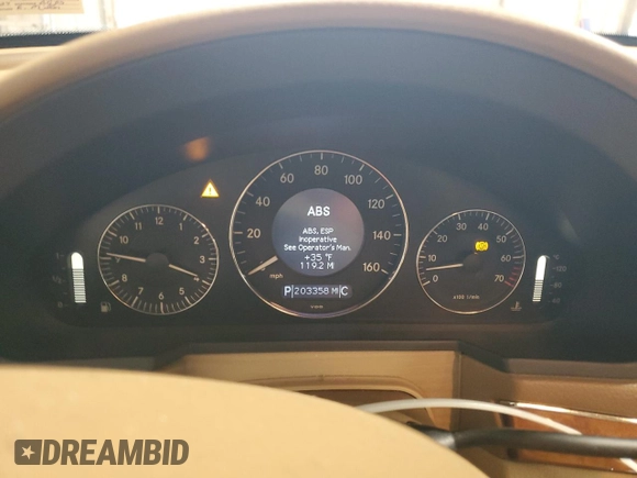 2009 Mercedes-Benz E 350 with VIN WDBUH87X29B413291, listed as a Copart auction lot 82112004 with 203,358 mi miles and Salvage Title. Bid and sale history available at DreamBid. Image 9.