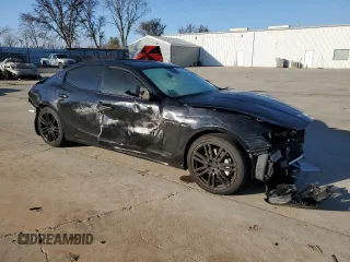 2018 Maserati Ghibli GranSport with VIN ZAM57XSS1J1306477, listed as a Copart auction lot 46716285 with 50,183 mi miles and Salvage Title. Bid and sale history available at carsss.com. Image 4.