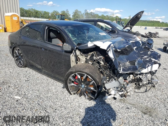 2024 BMW i5 eDrive40 with VIN WBY33FK04RCR49355, listed as a Copart auction lot 55828475 with Not Provided miles and Salvage Title. Bid and sale history available at DreamBid. Image 4.