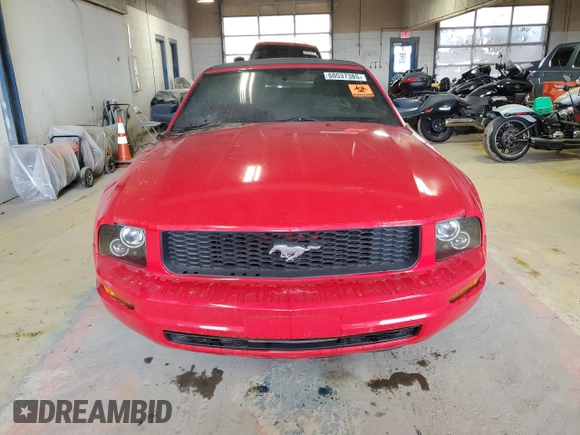 2007 Ford Mustang Deluxe with VIN 1ZVFT84NX75329658, listed as a Copart auction lot 60537385 with Not provided miles and Salvage title. Bid and sale history available at DreamBid. Image 5.