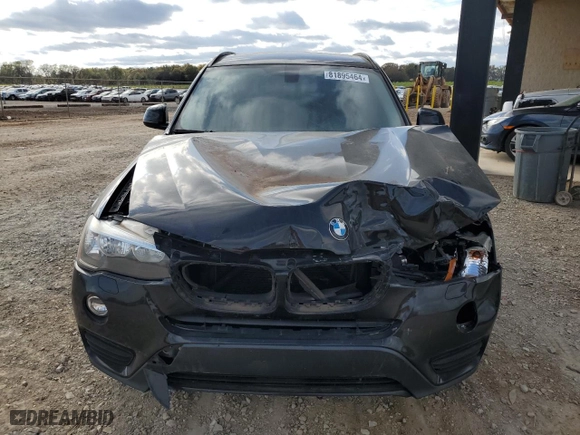 2015 BMW X3 sDrive28i with VIN 5UXWZ7C50F0M82881, listed as a Copart auction lot 81895464 with 125,870 mi miles and Salvage Title. Bid and sale history available at carsss.com. Image 5.