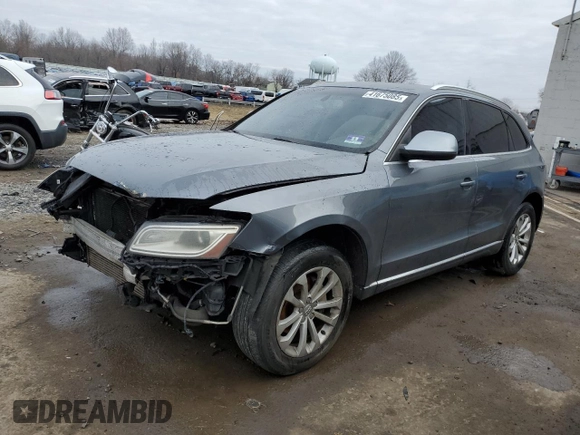 2013 Audi Q5 Premium with VIN WA1CFAFP5DA007767, listed as a Copart auction lot 41675085 with 179,656 mi miles and Salvage Title. Bid and sale history available at carsss.com. Image 1.