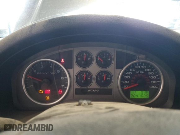 2008 Ford F-150 XLT with VIN 1FTPX14V58FB71339, listed as a Copart auction lot 63600585 with 204,162 mi miles and Salvage title. Bid and sale history available at DreamBid. Image 9.