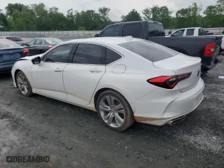 2021 Acura TLX w/Technology Package with VIN 19UUB5F41MA008113, listed as a Copart auction lot 48167985 with 47,213 mi miles and Salvage Title. Bid and sale history available at carsss.com. Image 2.