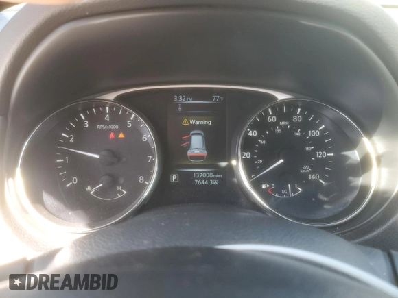 2015 Nissan Rogue SV with VIN 5N1AT2MT6FC787079, listed as a Copart auction lot 52744835 with 137,008 mi miles and Salvage Title. Bid and sale history available at DreamBid. Image 9.