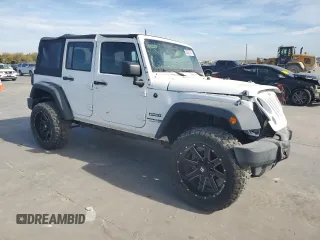 2018 Jeep Wrangler JK Unlimited Sport S with VIN 1C4BJWDG7JL865323, listed as a Copart auction lot 82657514 with 15,408 mi miles and Salvage Title. Bid and sale history available at carsss.com. Image 4.