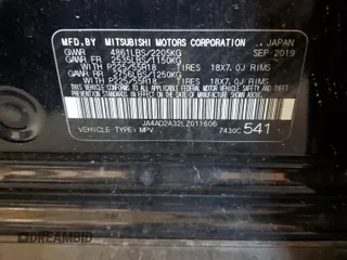 2020 Mitsubishi Outlander ES with VIN JA4AD2A32LZ011606, listed as a Copart auction lot 64972645 with 75,271 mi miles and Clean title. Bid and sale history available at DreamBid. Image 13.