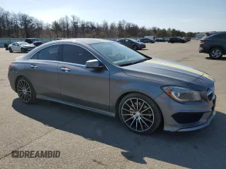 2015 Mercedes-Benz CLA 250 with VIN WDDSJ4EB7FN180683, listed as a Copart auction lot 54276095 with 58,728 mi miles and Salvage Title. Bid and sale history available at DreamBid. Image 4.