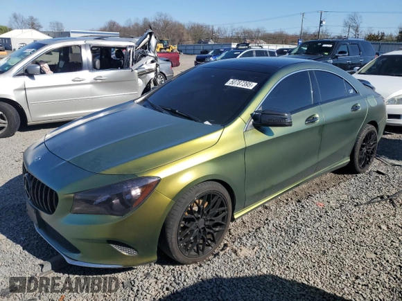 2019 Mercedes-Benz CLA with VIN WDDSJ4GB0KN725338, listed as a Copart auction lot 50787395 with 67,187 mi miles and Salvage Title. Bid and sale history available at carsss.com. Image 1.