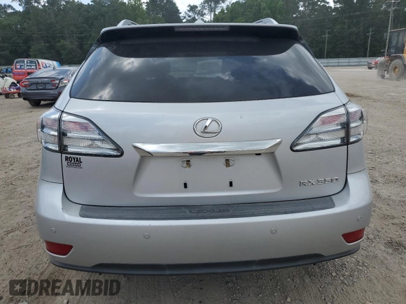 2011 Lexus RX 350 with VIN JTJZK1BA9B2004470, listed as a Copart auction lot 59735525 with 128,501 mi miles and Salvage title. Bid and sale history available at DreamBid. Image 6.