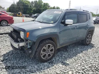 2017 Jeep Renegade Limited z VIN ZACCJBDB6HPF26852, wystawiony jako Copart lot #55340005 z przebiegiem 99 776 mil mil oraz Szkoda całkowita • Salvage title. Historia ofert i sprzedaży dostępna na DreamBid. Obrazek 1.