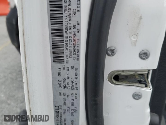 2018 Ram 1500 Tradesman with VIN 1C6RR7SM4JS272974, listed as a Copart auction lot 47854495 with 302,159 mi miles and Clean title. Bid and sale history available at DreamBid. Image 12.