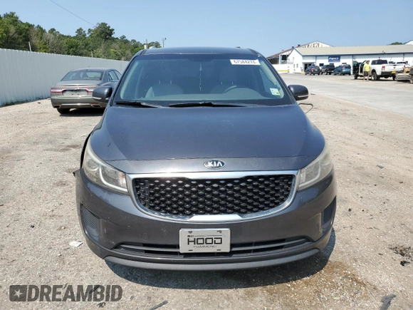 2016 Kia Sedona LX with VIN KNDMB5C15G6092159, listed as a Copart auction lot 67584274 with 143,102 mi miles and Salvage Title. Bid and sale history available at DreamBid. Image 5.