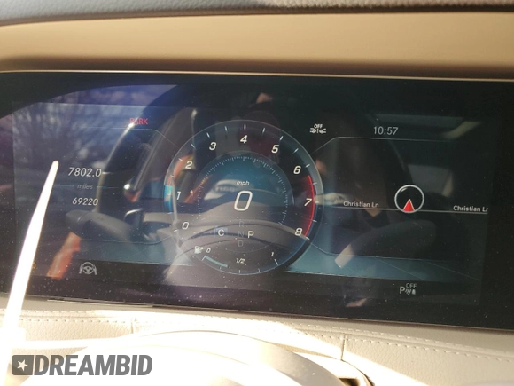2019 Mercedes-Benz S 560 with VIN WDDUG8GB8KA483873, listed as a Copart auction lot 83876344 with 69,220 mi miles and Salvage Title. Bid and sale history available at DreamBid. Image 9.