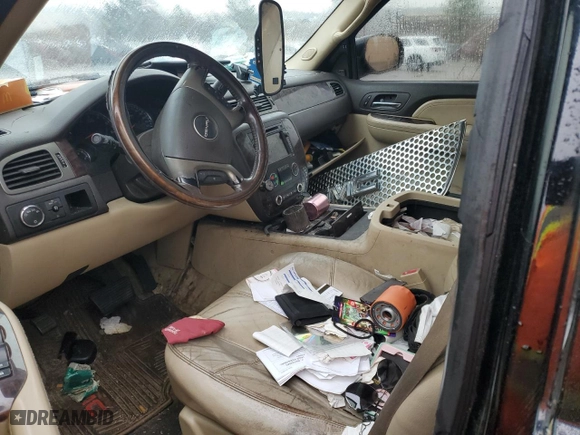 2008 GMC Yukon Denali with VIN 1GKEC63888J161093, listed as a Copart auction lot 46174865 with 0 mi miles and Salvage Title. Bid and sale history available at carsss.com. Image 7.