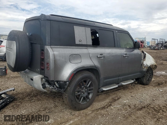 2022 Land Rover Defender S with VIN SALEJ7RX4N2091807, listed as a Copart auction lot 53558115 with Not provided miles and Salvage title. Bid and sale history available at DreamBid. Image 3.