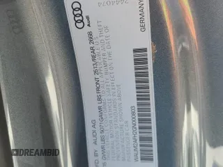 2016 Audi A5 Premium Plus with VIN WAUM2AFH2GN000803, listed as a Copart auction lot 76342954 with 0 mi miles and Non Repairable. Bid and sale history available at carsss.com. Image 13.