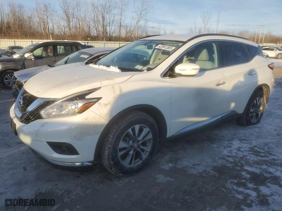 2015 Nissan Murano SV with VIN 5N1AZ2MH6FN259458, listed as a Copart auction lot 42561365 with 87,611 mi miles and Salvage Title. Bid and sale history available at carsss.com. Image 1.