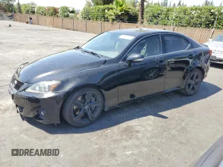 2012 Lexus IS 350 with VIN JTHBE5C28C5028963, listed as a Copart auction lot 62705175 with 153,578 mi miles and Salvage title. Bid and sale history available at DreamBid. Image 1.