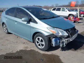 2013 Toyota Prius One with VIN JTDKN3DU7D1734725, listed as a IAAI auction lot 41702527 with 188,983 mi miles. Bid and sale history available at carsss.com. Image 1.