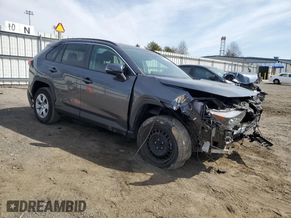 2019 Toyota RAV4 LE with VIN 2T3K1RFV0KC020049, listed as a Copart auction lot 48946705 with 87,021 mi miles and Salvage Title. Bid and sale history available at carsss.com. Image 4.