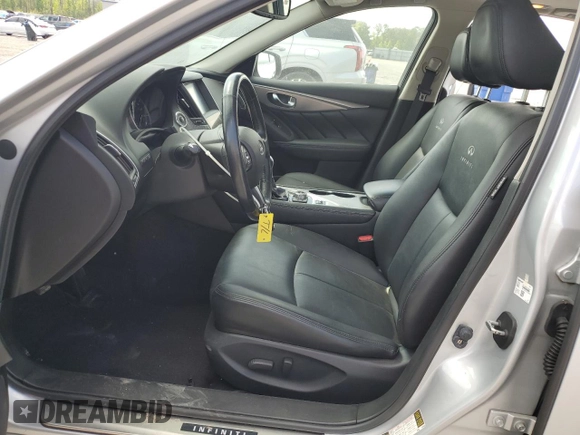 2014 Infiniti Q50 Premium with VIN JN1BV7AR2EM700072, listed as a Copart auction lot 54934445 with 97,381 mi miles and Salvage title. Bid and sale history available at DreamBid. Image 7.