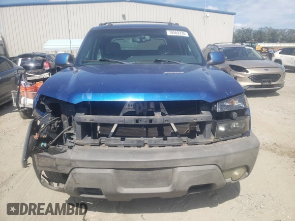 2003 Chevrolet Avalanche with VIN 3GNEK13T53G108133, listed as a Copart auction lot 70569734 with 362,578 mi miles and Salvage Title. Bid and sale history available at carsss.com. Image 5.