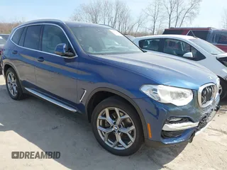 2020 BMW X3 xDrive30i with VIN 5UXTY5C08LLT39041, listed as a IAAI auction lot 42048396 with 52,757 mi miles and . Bid and sale history available at DreamBid. Image 1.