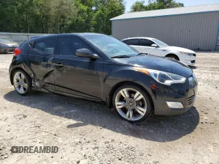 2013 Hyundai Veloster w/Black Int with VIN KMHTC6AD3DU171389, listed as a Copart auction lot 57343135 with 80,572 mi miles and Salvage title. Bid and sale history available at DreamBid. Image 4.