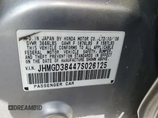 2007 Honda Fit z VIN JHMGD38447S026125, wystawiony jako Copart lot #56554145 z przebiegiem 227 284 mil mil oraz Szkoda całkowita • Salvage title. Historia ofert i sprzedaży dostępna na DreamBid. Obrazek 12.