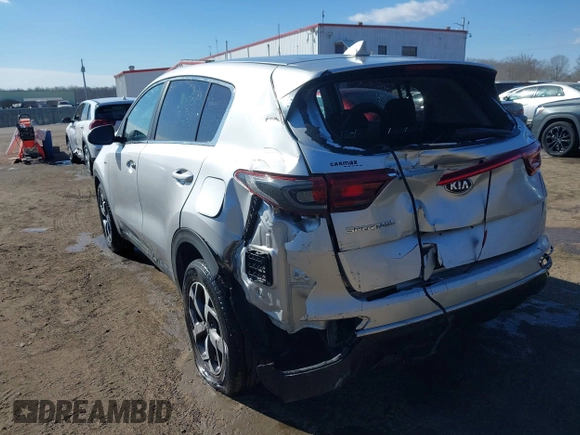 2020 Kia Sportage LX with VIN KNDPMCAC0L7731701, listed as a IAAI auction lot 41417062 with 63,266 mi miles. Bid and sale history available at carsss.com. Image 3.