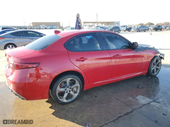 2019 Alfa Romeo Giulia with VIN ZARFANAN9K7611613, listed as a Copart auction lot 88749595 with 0 mi miles and Non Repairable. Bid and sale history available at carsss.com. Image 3.