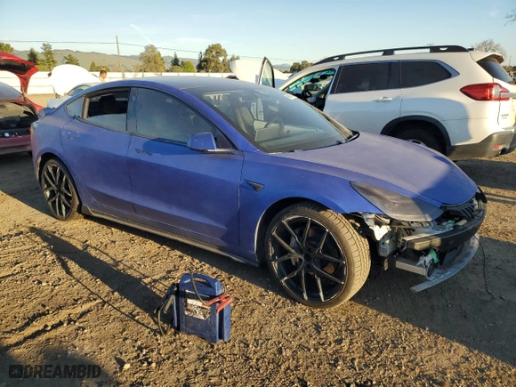 2019 Tesla Model 3 Long Range with VIN 5YJ3E1EB3KF211762, listed as a Copart auction lot 46481575 with 93,410 mi miles and Salvage Title. Bid and sale history available at carsss.com. Image 4.