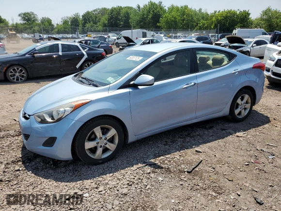 2011 Hyundai Elantra GLS with VIN KMHDH4AE0BU150533, listed as a Copart auction lot 60357125 with 51,718 mi miles and Salvage title. Bid and sale history available at DreamBid. Image 1.