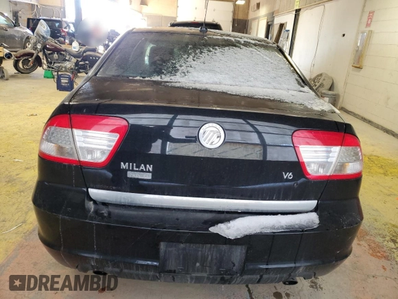 2008 Mercury Milan Premier with VIN 3MEHM08188R662665, listed as a Copart auction lot 45343885 with 248,477 mi miles and Salvage title. Bid and sale history available at DreamBid. Image 6.