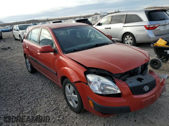 2009 Kia Rio LX with VIN KNADE243X96587429, listed as a Copart auction lot 46500825 with 116,557 mi miles and Salvage Title. Bid and sale history available at carsss.com. Image 4.
