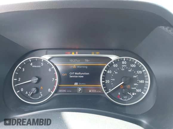 2024 Nissan Sentra SV with VIN 3N1AB8CV1RY302066, listed as a IAAI auction lot 42553617 with 38,596 mi miles and . Bid and sale history available at DreamBid. Image 7.