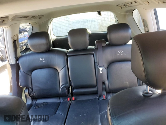 2012 Infiniti QX56 8-passenger with VIN JN8AZ2NC7C9316699, listed as a Copart auction lot 74810114 with 188,879 mi miles and Salvage Title. Bid and sale history available at carsss.com. Image 10.