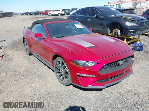 2022 Ford Mustang EcoBoost with VIN 1FATP8UH6N5105570, listed as a IAAI auction lot 41768451 with 21,036 mi miles. Bid and sale history available at carsss.com. Image 1.