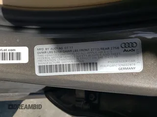 2012 Audi A6 Premium z VIN WAUFGAFC1CN032974, wystawiony jako Copart lot #79620804 z przebiegiem 140 022 mil mil oraz Szkoda całkowita • Salvage title. Historia ofert i sprzedaży dostępna na DreamBid. Obrazek 12.